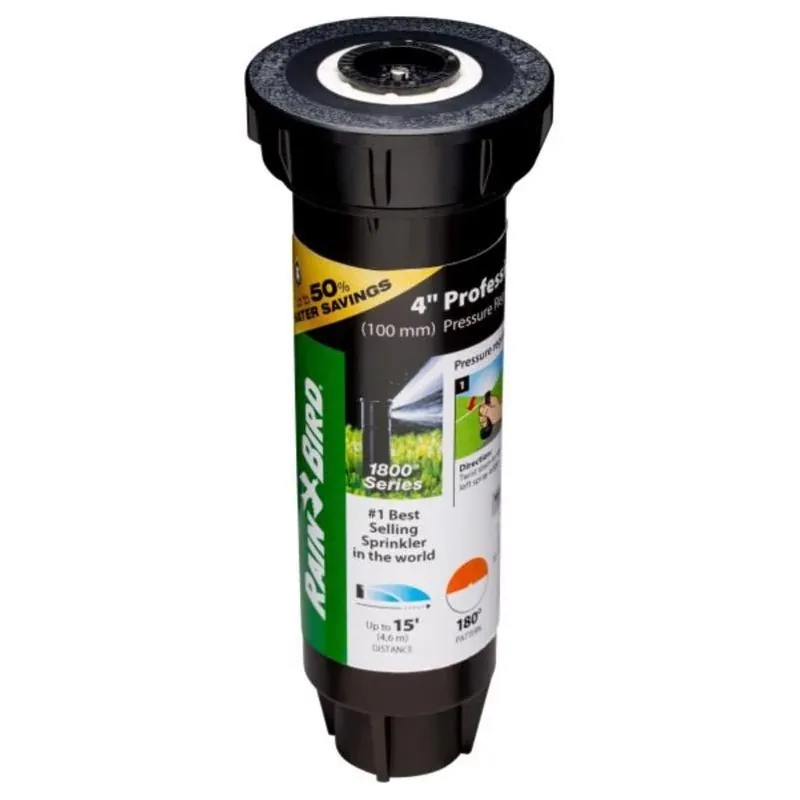 Rain Bird 4" Half‑Circle Pop‑Up Sprinkler Head – 15‑ft Adjustable Coverage