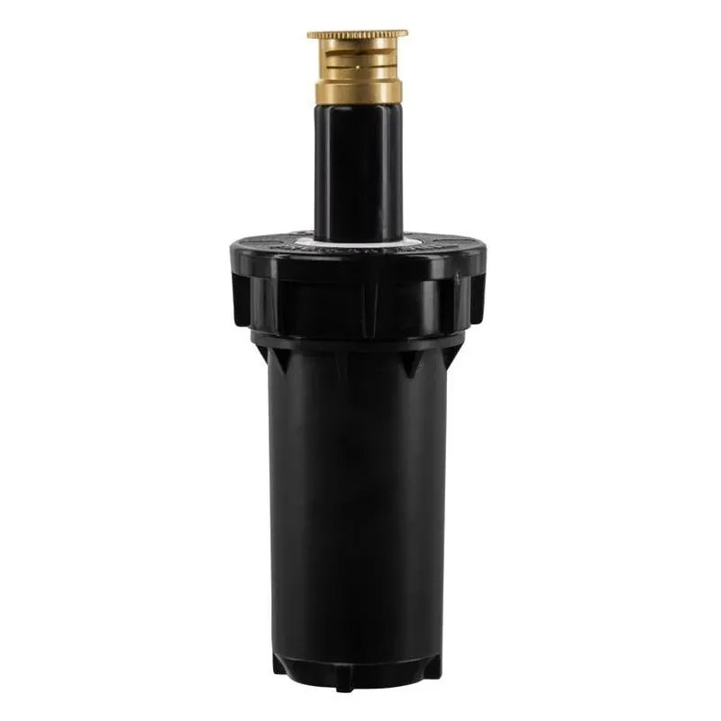 Orbit 2‑Inch Half‑Circle Pop‑Up Sprinkler Head – Brass/Plastic Construction, 15‑ft Throw