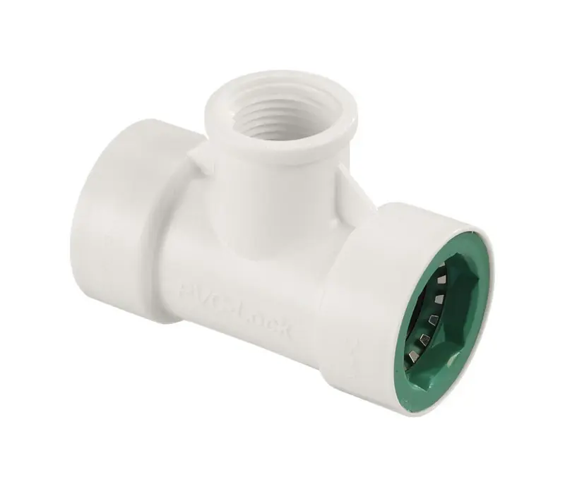 Underground Sprinkler Tee, 3/4 PVC Lock X 3/4 PVC Lock X 1/2-In. FPT