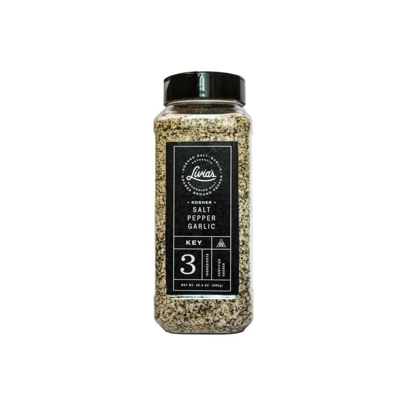 Livia‘s Kosher Garlic‑Pepper Seasoning Salt – 28.4 oz Premium Flavor Blend