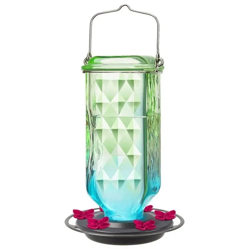 Blue 23‑oz Glass Hummingbird Feeder – 6‑Port Design By Nature’s Way
