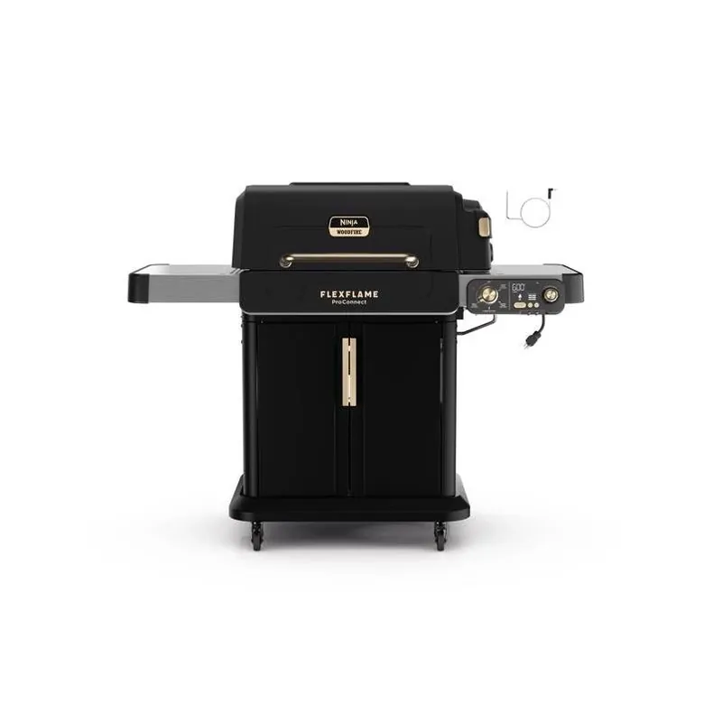Ninja FlexFlame 3‑Burner Propane Grill & Smoker – Black, 42 k BTU