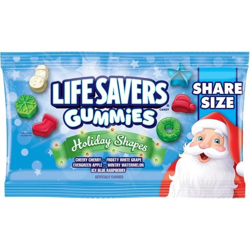 Life Savers Holiday Shapes Assorted Gummy Candy – 3.6 oz Variety Pack