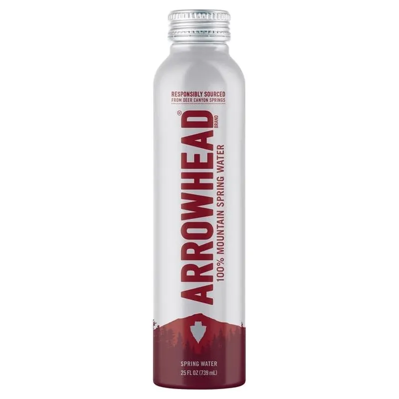 Primo Arrowhead Natural Spring Water – 25 oz Can (Single Pack)