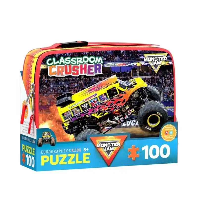 Eurographics 100-Piece Classroom Crusher Monster Jam Truck Puzzle – Kids Educational Fun