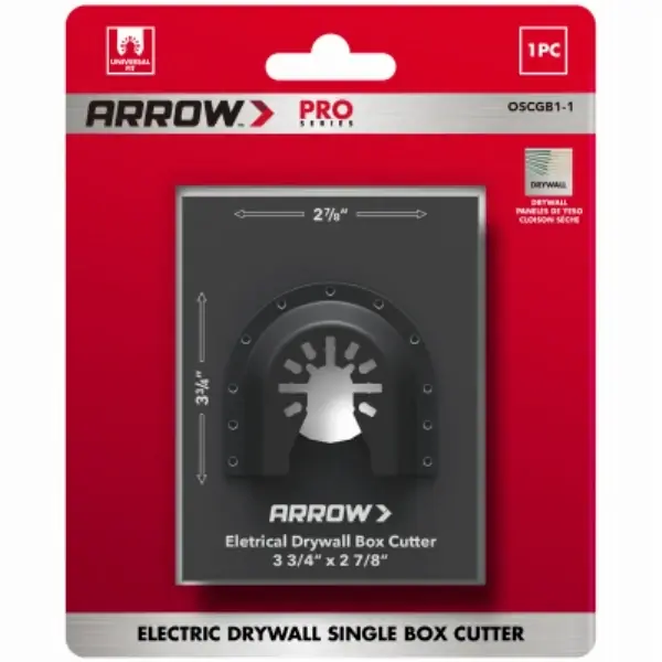 Arrow Pro 2-7/8 In. L X 3-3/4 In. W Bi-Metal Square Drywall Blade Multi-Material 1 Pc