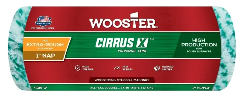 Cirrus 9 In. X 1 In. Woven Fabric Roller Cover For Extra-rough Surfaces