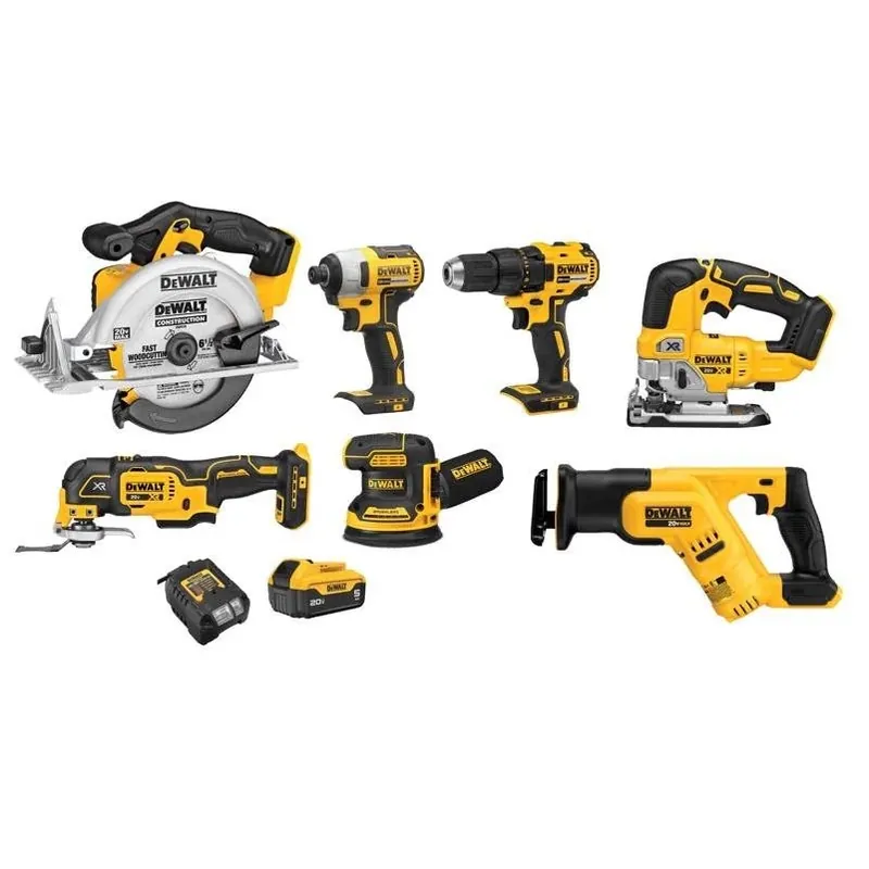 DeWalt 20V MAX 7‑Tool Cordless Combo Kit – Lithium‑Ion Power Pack