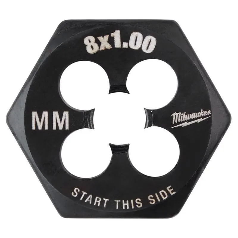 Milwaukee M8 Metric Hex Die – High Carbon Steel, Single Piece