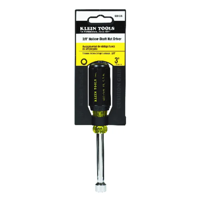 3/8 In. Nut Driver With 3 In. Hollow Shank And Cushion Grip Handle