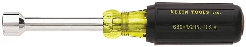 1/2 In. Nut Driver With 3 In. Hollow Shank And Cushion Grip Handle