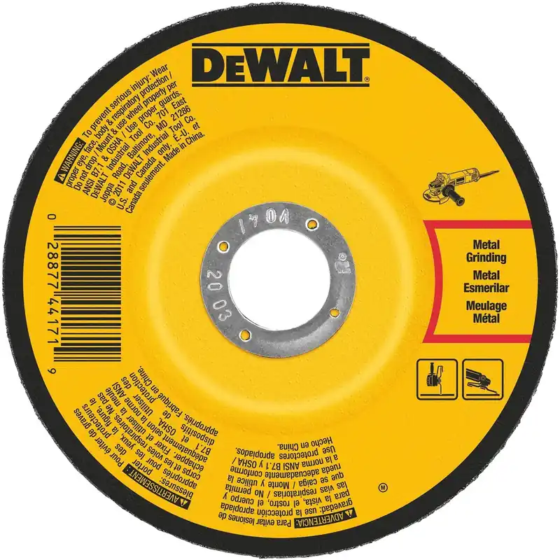 7 In. Diameter X 1/4 In. Thick Metal Grinding Wheel - Model Dw4547