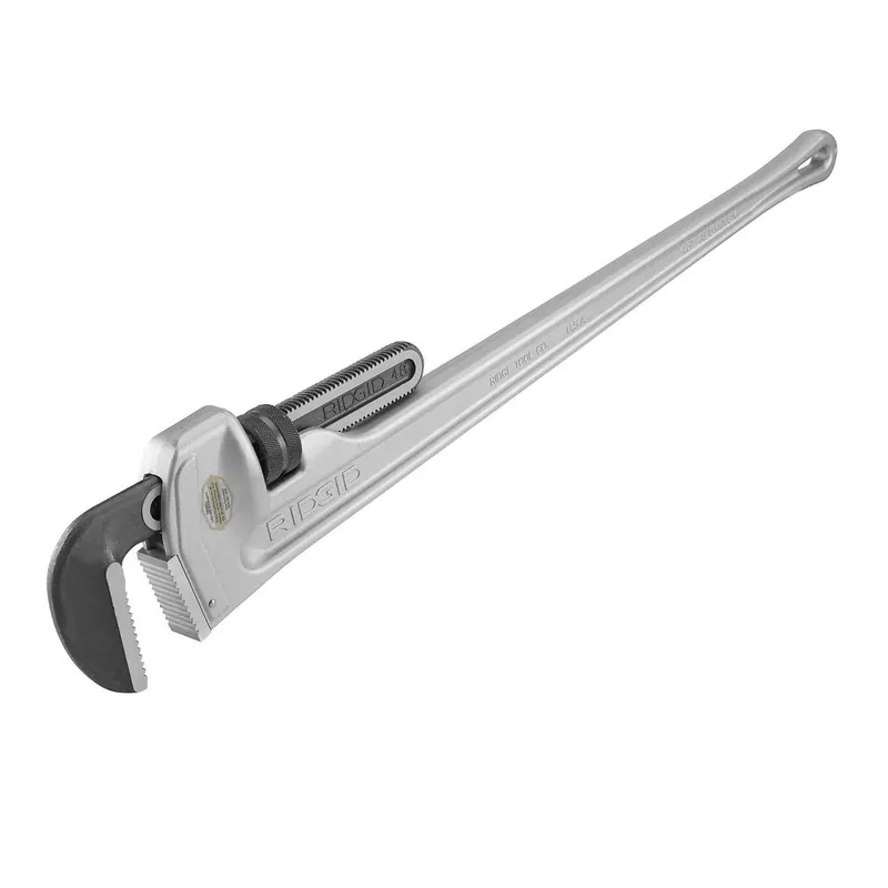 48 In. Aluminum Straight Pipe Wrench Model 31115 With 6 In. Jaw Capacity