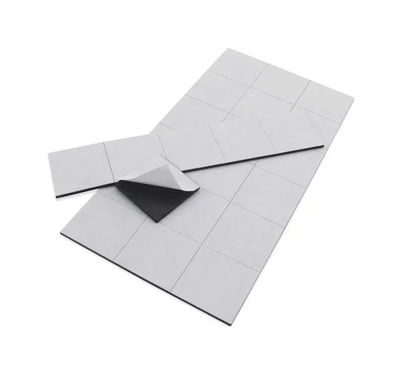 Magnet Source 1 In. L X 1 In. W Black Magnetic Square W/Adhesive 24 Pc