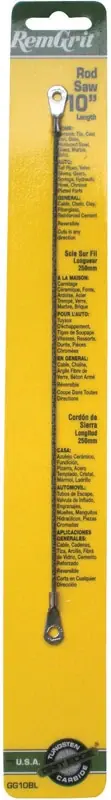 RemGrit 10 In. Carbide Grit Rod Saw Blade 0 TPI 1 Pk