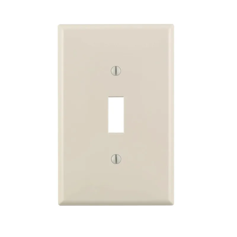 Leviton Almond 1 Gang Nylon Toggle Wall Plate 10 Pk