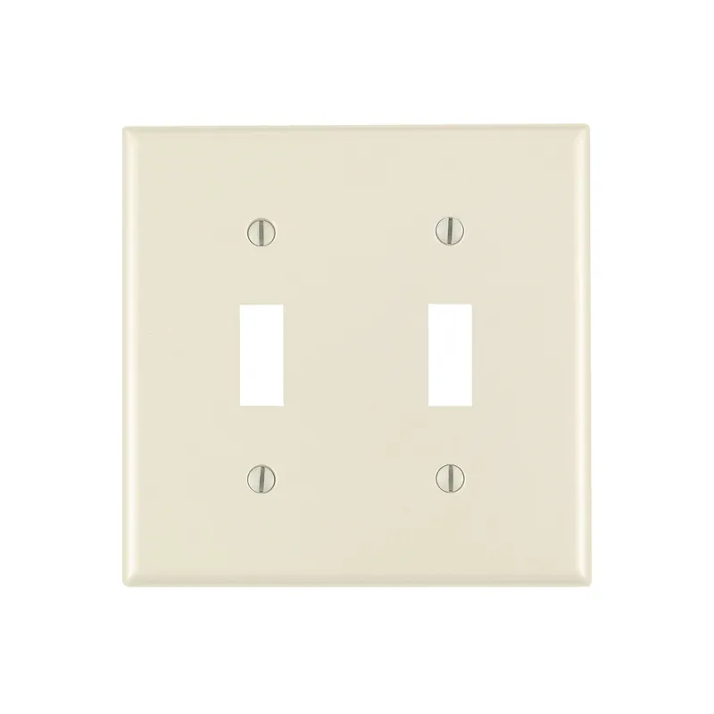 Leviton Almond 2 Gang Plastic Toggle Wall Plate 1 Pk