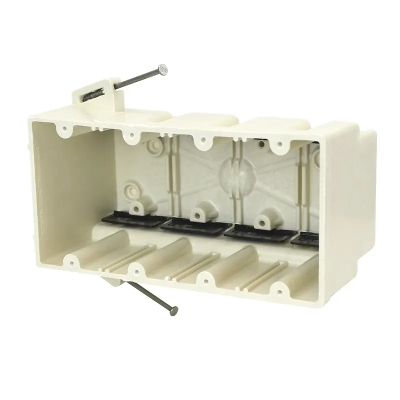 Allied Moulded 4-gang Off-white Fiberglass Deep Rectangular Electrical Box