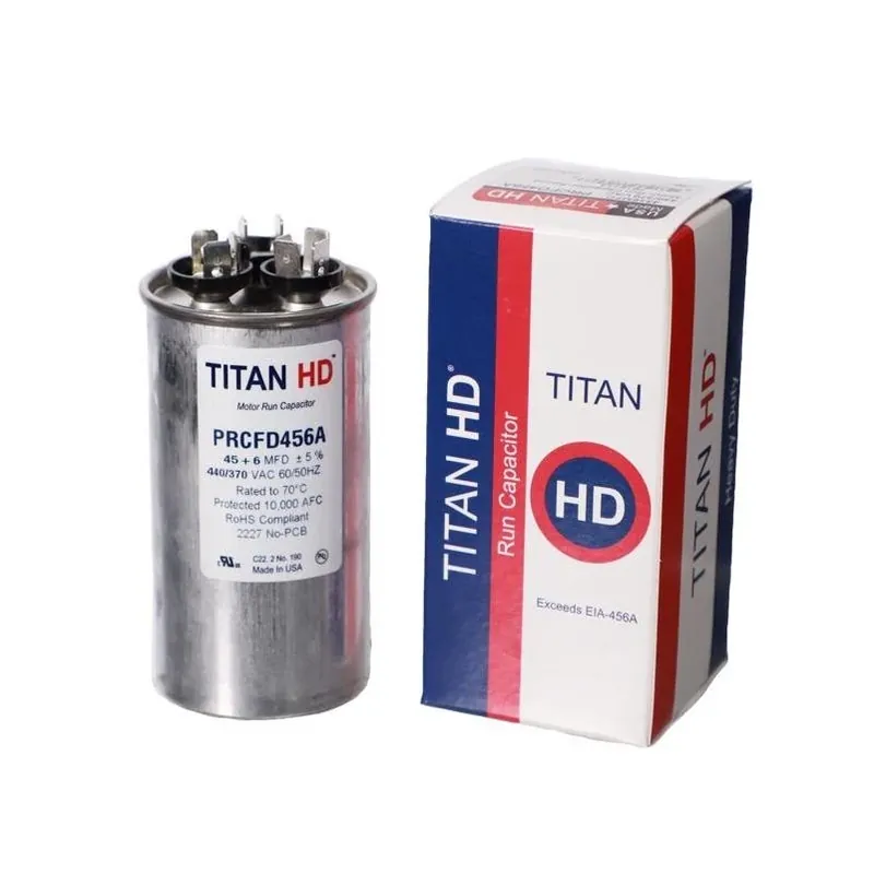 Titan Pro 45µF + 6µF 440V Round‑Run Capacitor – Heavy‑Duty Aluminum Case