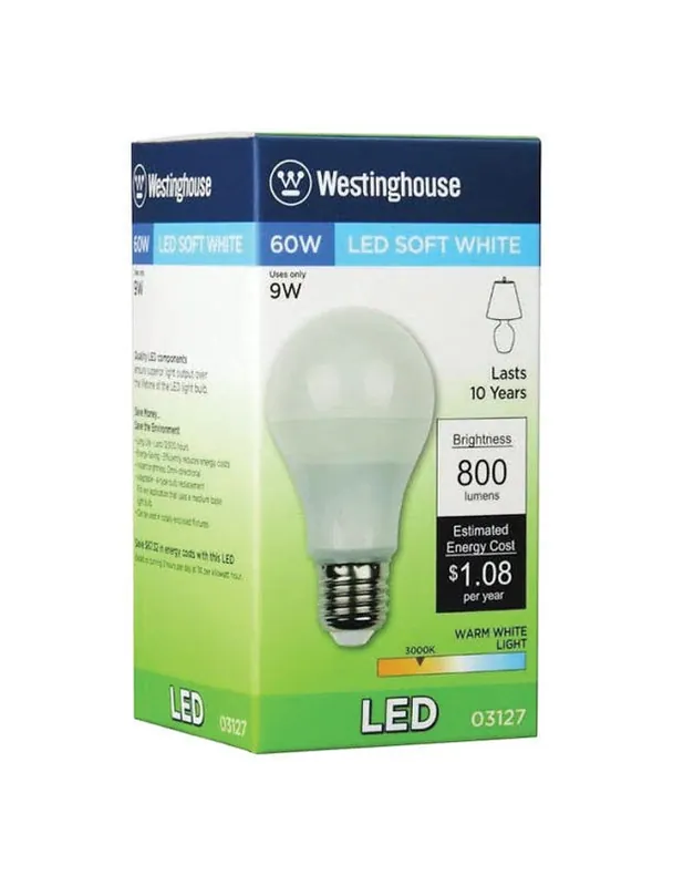 Omni Directional A19 G13 Led Bulb Warm White 60 Watt Equivalent - Case Of 6