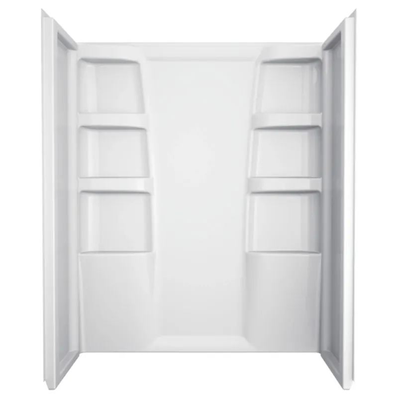 Hycroft 60 In. X 30 In. White Acrylic Shower Wall Set - 3-piece