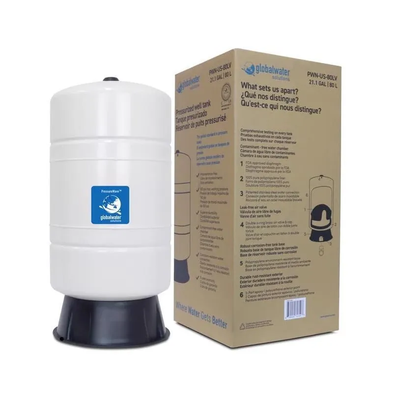 Global Water Solutions PressureWave 21‑gal Pre‑Charged Vertical Well Tank