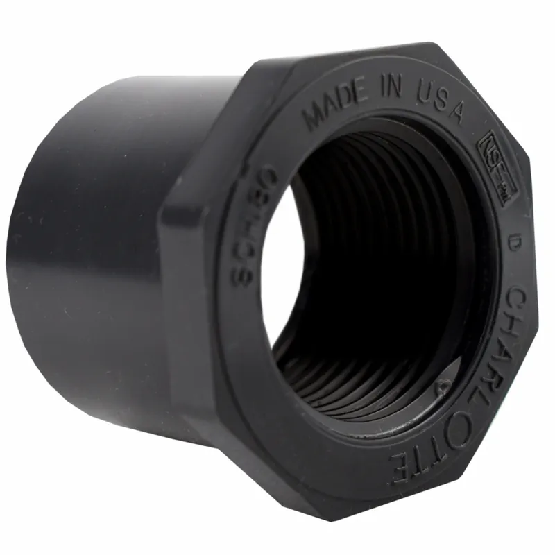Charlotte Pipe Schedule 80 1/2 In. Spigot X 1/4 In. D FPT PVC Reducing Bushing 1 Pk