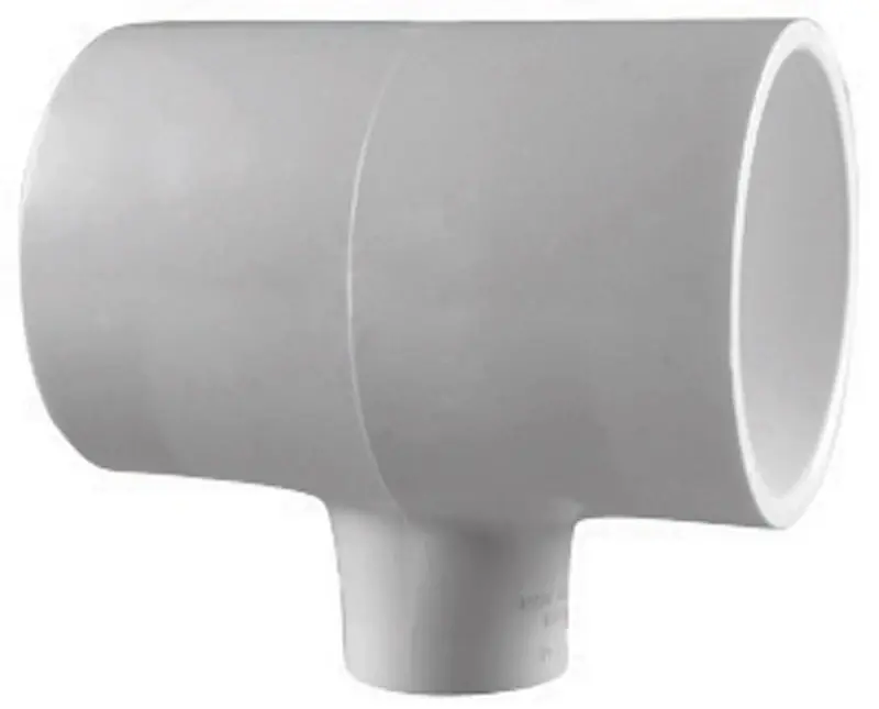 Charlotte Pipe Schedule 40 2 In. Slip X 2 In. D Slip PVC Reducing Tee 1 Pk
