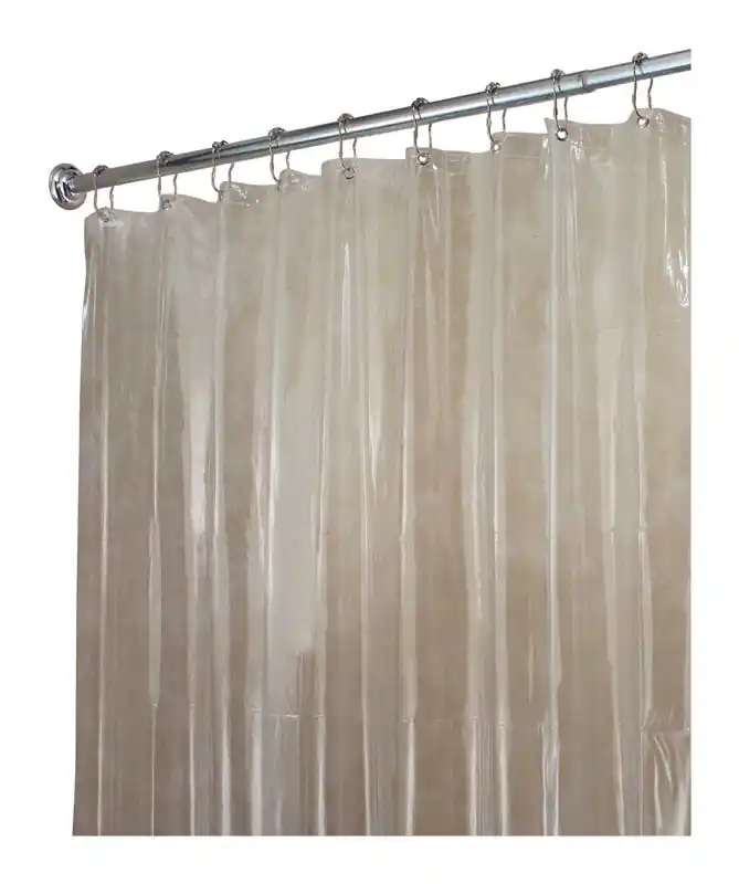 X-long Clear Vinyl Shower Curtain Liner 72 In. H X 96 In. W
