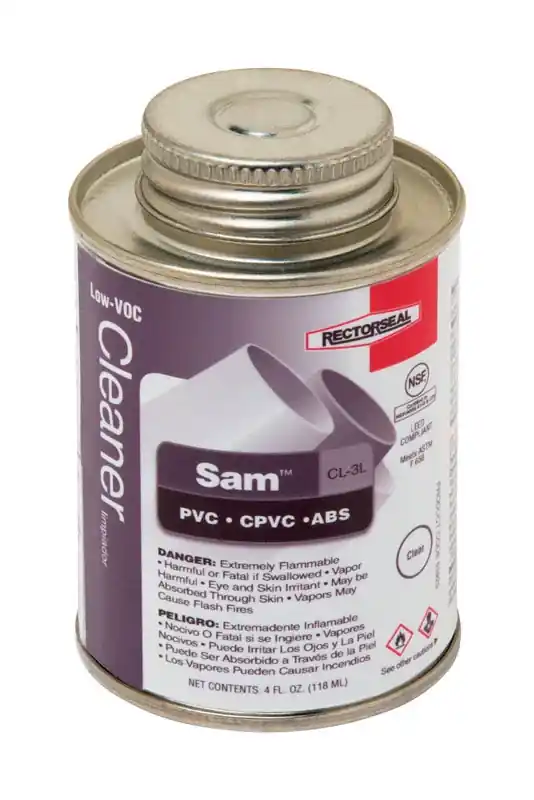 Sam Clear Cleaner For Abs, Cpvc, Pvc - 4 Ounce Bottle
