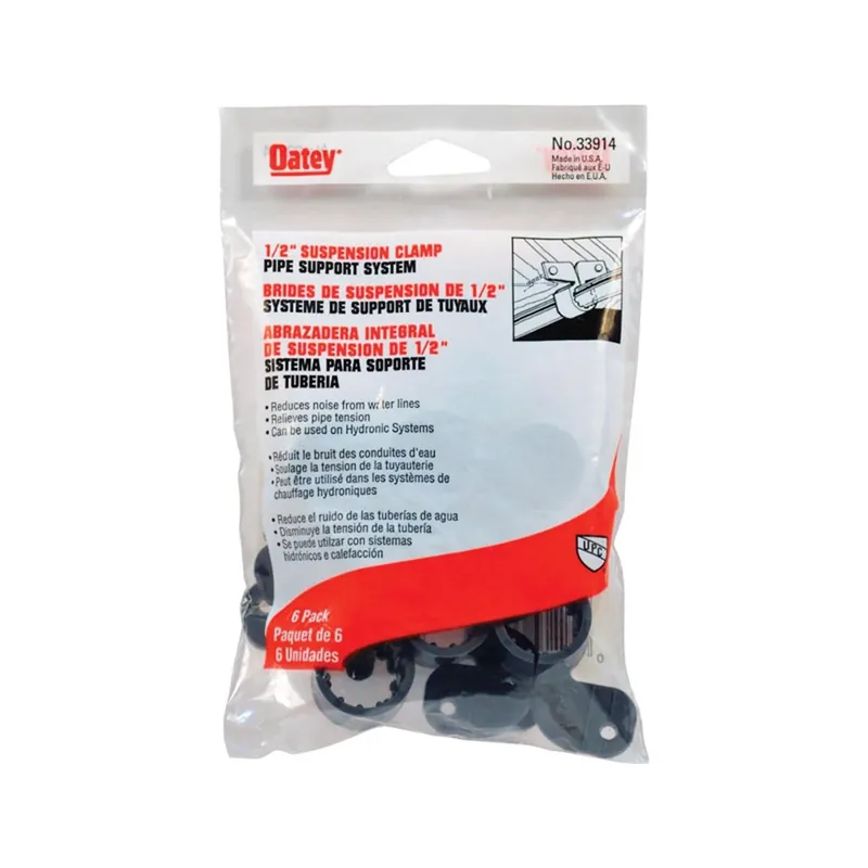 1/2 In. Gray Polypropylene Suspension Pipe Clamps For Plumbing Systems