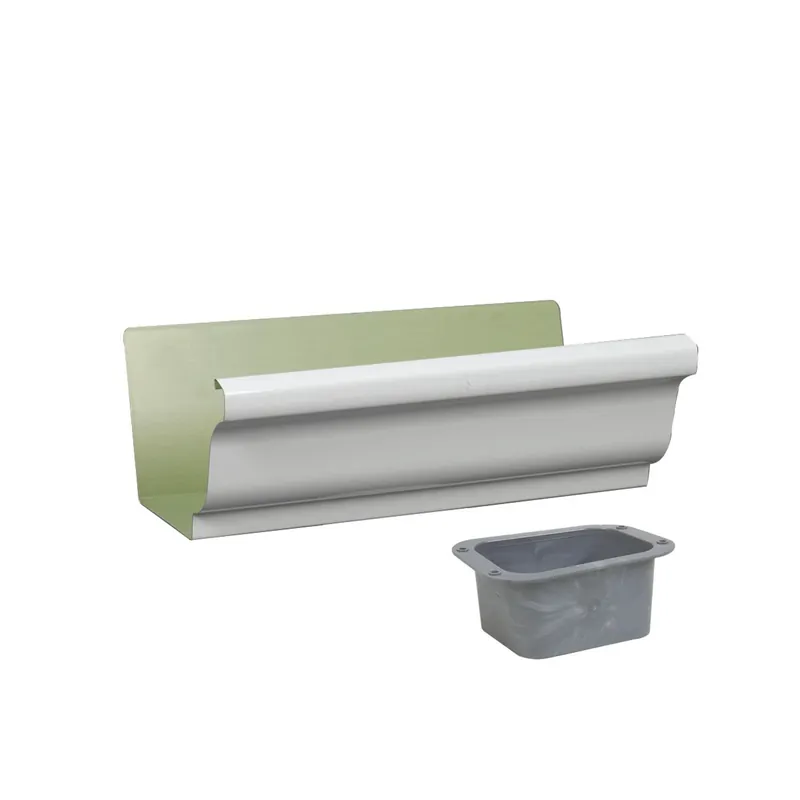 Amerimax 6 In. X 10 In. White Aluminum Gutter End With 3 In. X 4 In. Drop