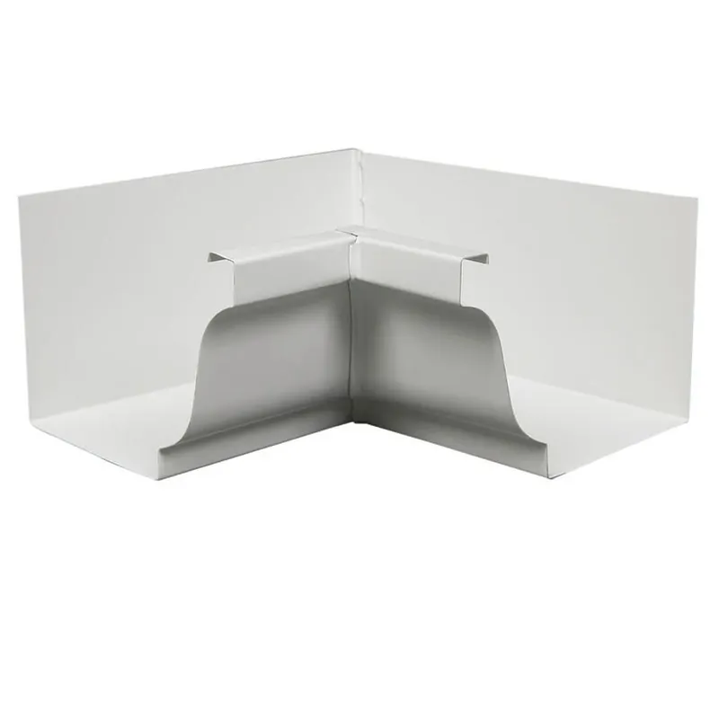 Amerimax White Aluminum Inside Corner Gutter – 5" H X 6" W X 10" L