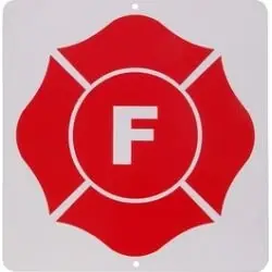 848710 9" X 9" Aluminum Fire Safety Warning Sign - 6 Pieces