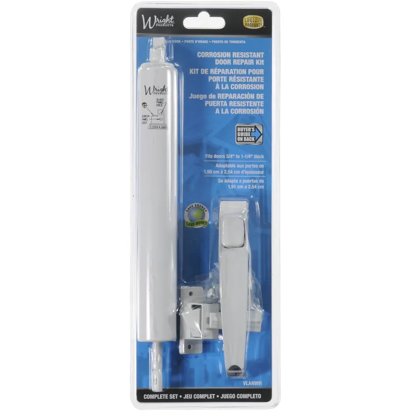 Wright 1-3/4 In. D X 1-3/4 In. L White Steel Lanai Door Repair Kit 1 Pk
