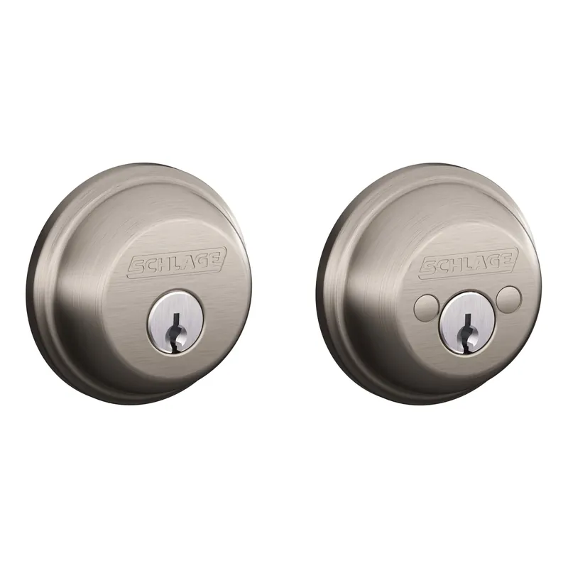 Satin Nickel Brass Double Cylinder Deadbolt B62619 For Maximum Security