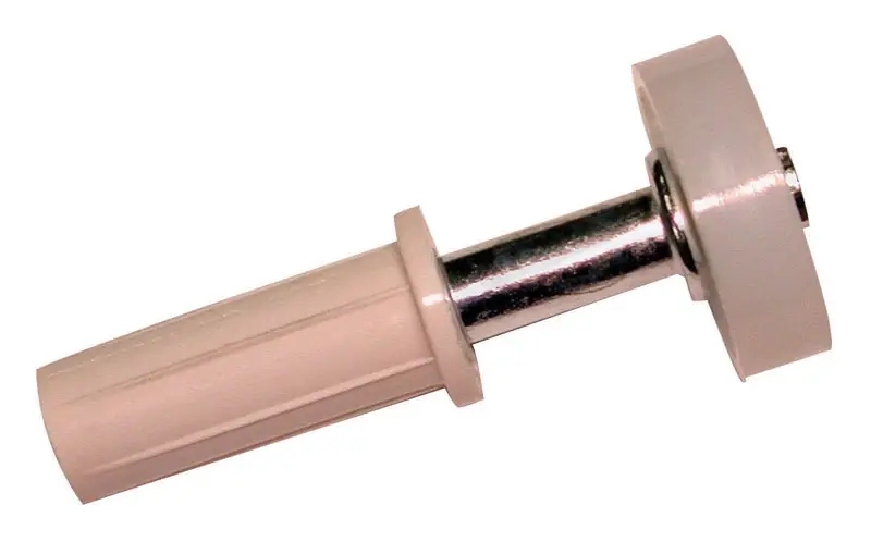Barton Kramer 7/8 In. D X 0.375 In. L Plastic Coated Plastic Bi-fold Door Wheel Guide 2 Pk
