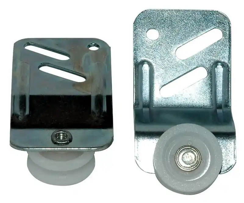 Barton Kramer 7/8 In. D X 3 In. L Mill Silver Steel By-Pass Door Hardware Set 2 Pk