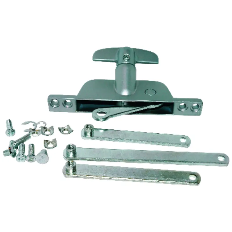 Silver Aluminum Reversible Jalousie Window Operator Kit Model 211c