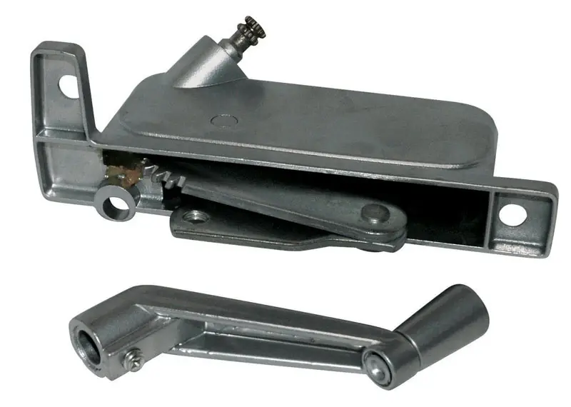 2-3/8 In. Silver Aluminum Left Awning Window Operator For Miami Windows