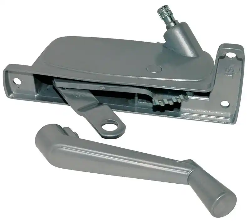 Silver Aluminum Right Awning Window Operator Model 242c For Stanley-c & E