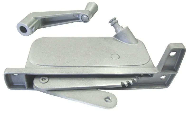 Silver Aluminum Right Awning Window Operator Model 290 For Security Windows