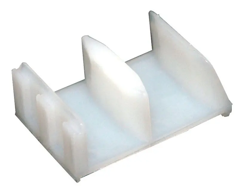 Barton Kramer 0.625 In. H X 1.5 In. W White Shower Door Bottom Guide