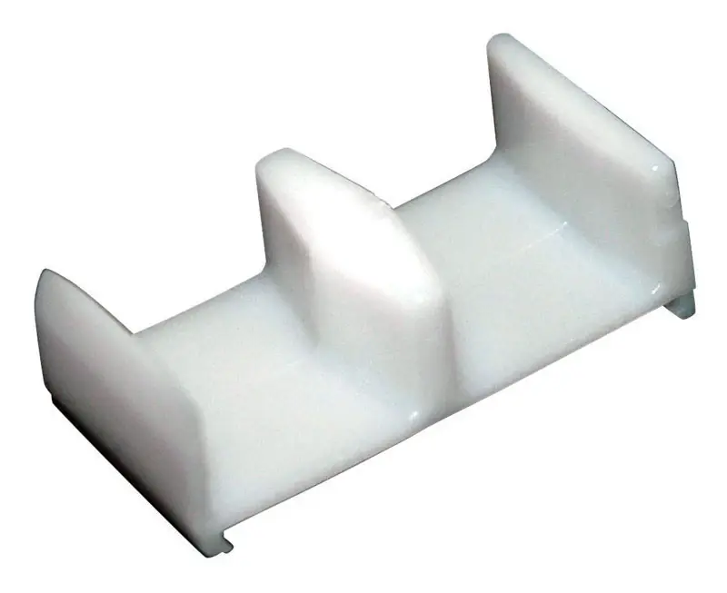 Barton Kramer 0.9375 In. H X 1.875 In. W White Shower Door Bottom Guide