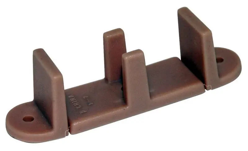 Barton Kramer 2.75 In. L Brown Plastic Closet Door Guide 1 Pk