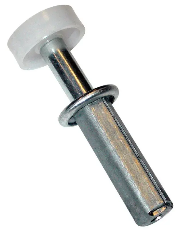 Barton Kramer 7/8 In. D X 2-5/8 In. L Mill Silver Steel Bi-fold Door Wheel Guide 2 Pk
