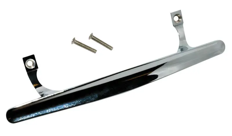 1.75 In. L Chrome Silver Metal Sliding Glass Door Handle Set
