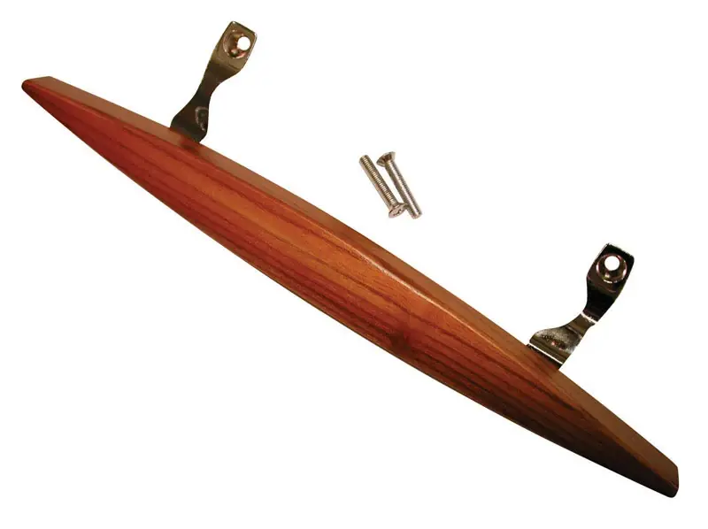 Barton Kramer 0.75 In. L Chrome Brown Wood Patio Door Handle Set