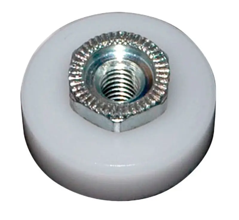 Barton Kramer 3/4 In. D X 1/4 In. L Nylon/Plastic Flat Shower Door Wheel 2 Pk