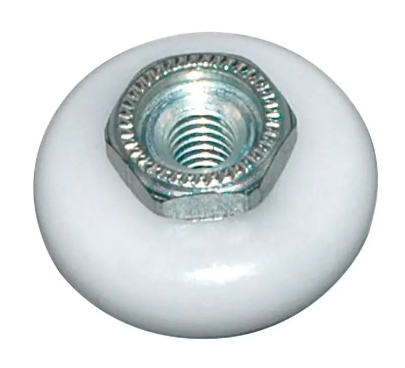 Barton Kramer 3/4 In. D X 1/4 In. L Nylon/Plastic Shower Door Wheel 2 Pk